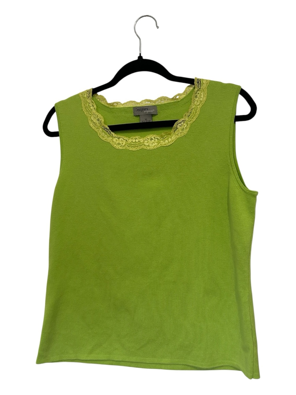 Designers Originals Lime Green Lace-Trim Tank